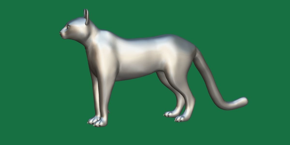 Savannah Cat Low-poly 3D model_6