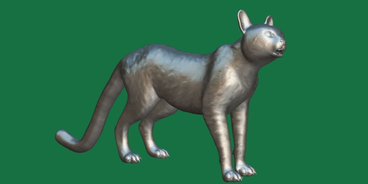 Savannah Cat Low-poly 3D model_7