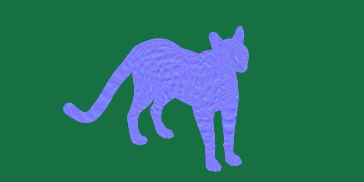 Savannah Cat Low-poly 3D model_3