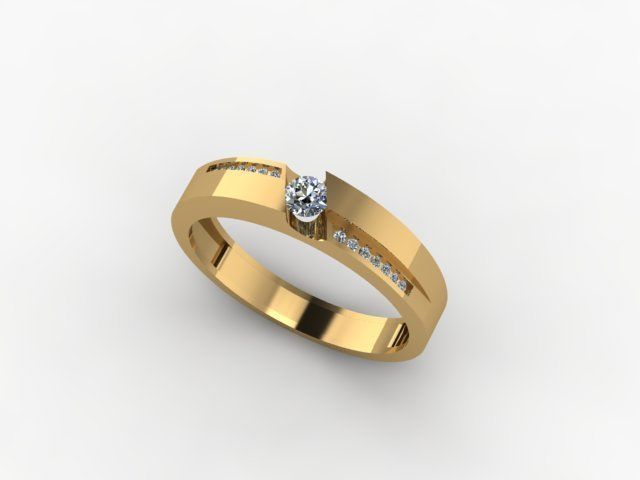 wedding ring fpr daimonds 3D print model_6