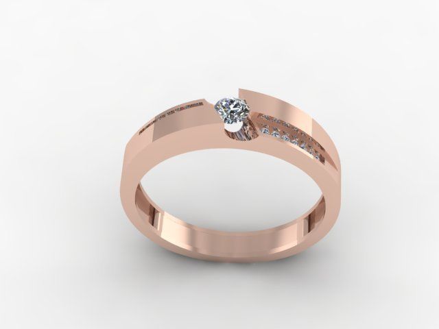 wedding ring fpr daimonds 3D print model_5
