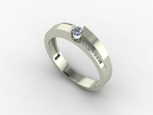 wedding ring fpr daimonds 3D print model_1