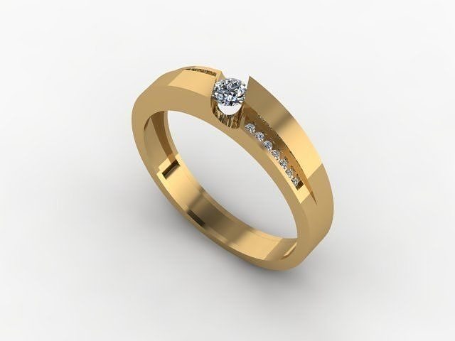 wedding ring fpr daimonds 3D print model