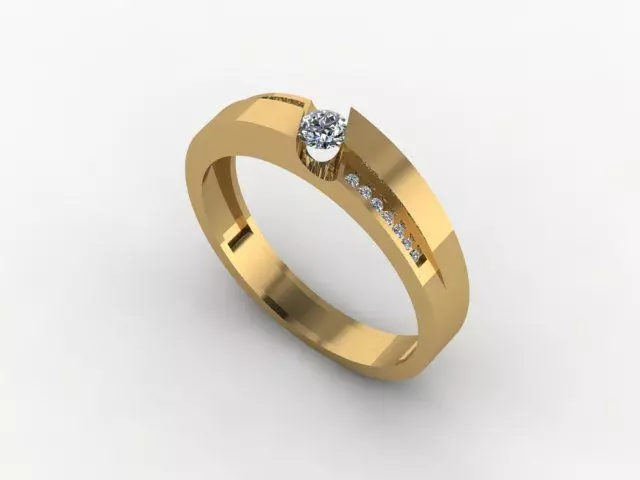 wedding ring fpr daimonds 3D print model_0