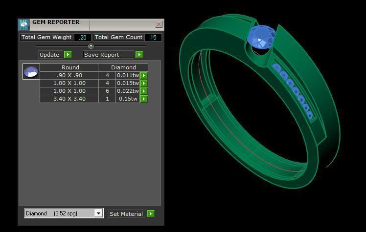 wedding ring fpr daimonds 3D print model_15