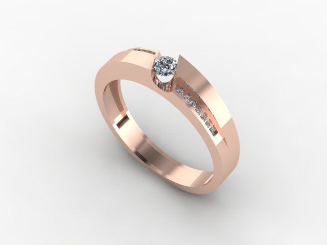 wedding ring fpr daimonds 3D print model_2