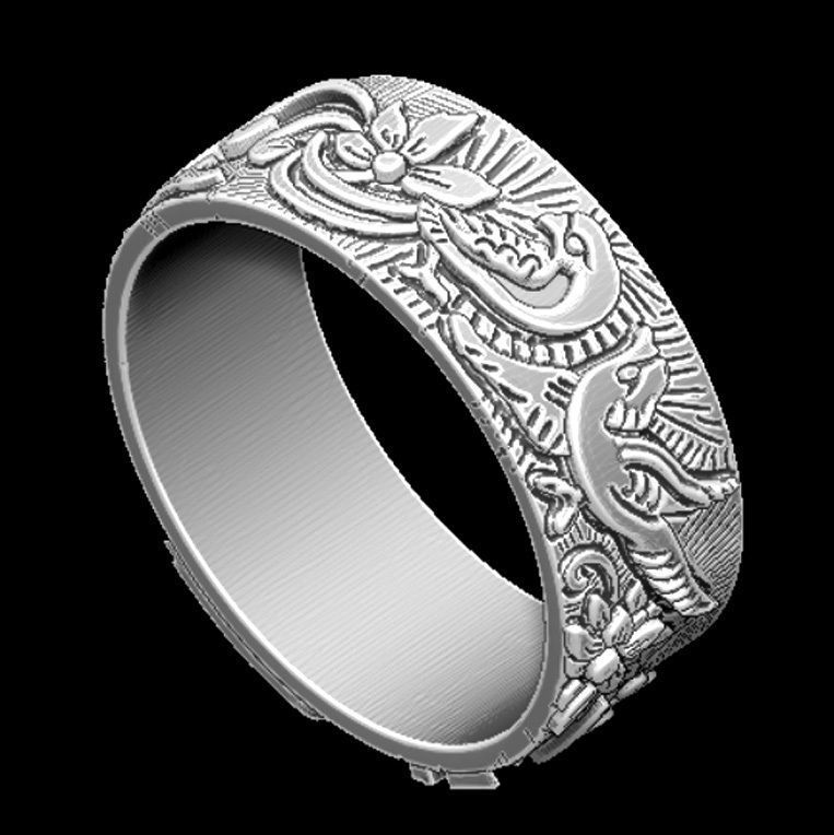 Classic Bird Ring 3D print model_1