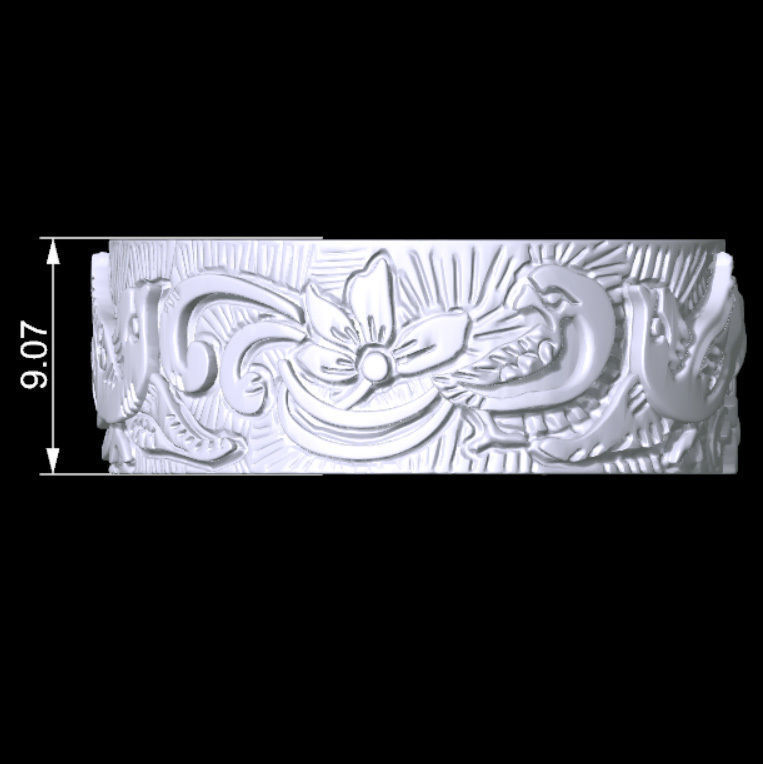 Classic Bird Ring 3D print model_4