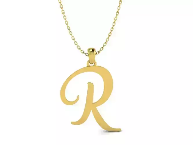 Amarillo Initial Pendant Letter R