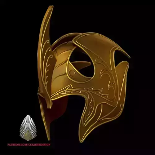 Elven Galadhrim Helmet Lord of the rings 3d digital download 3D print model