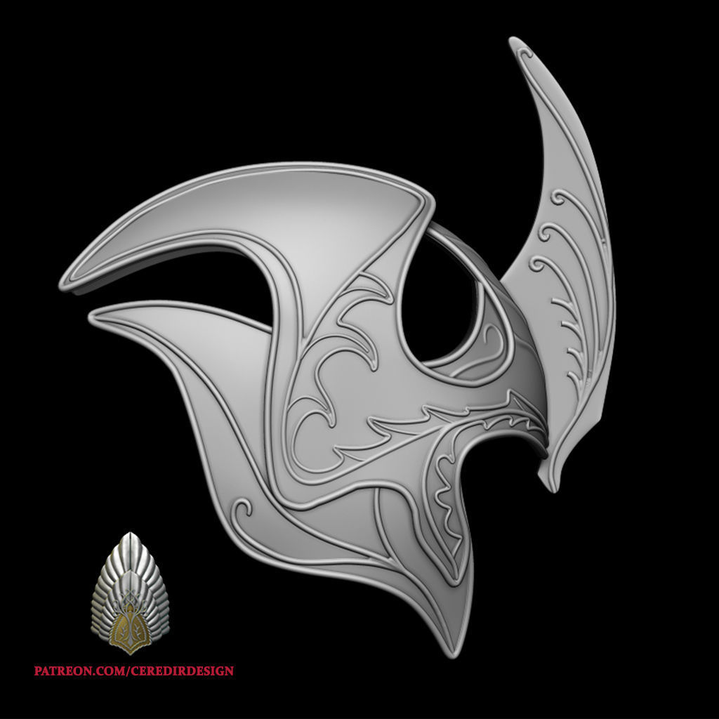 Elven Galadhrim Helmet Lord of the rings 3d digital download 3D print model_4