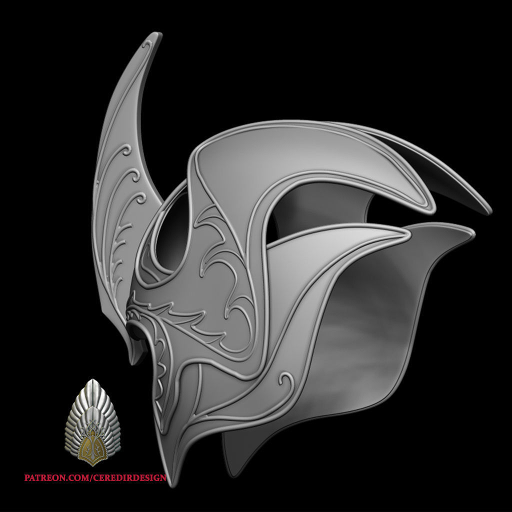 Elven Galadhrim Helmet Lord of the rings 3d digital download 3D print model_1