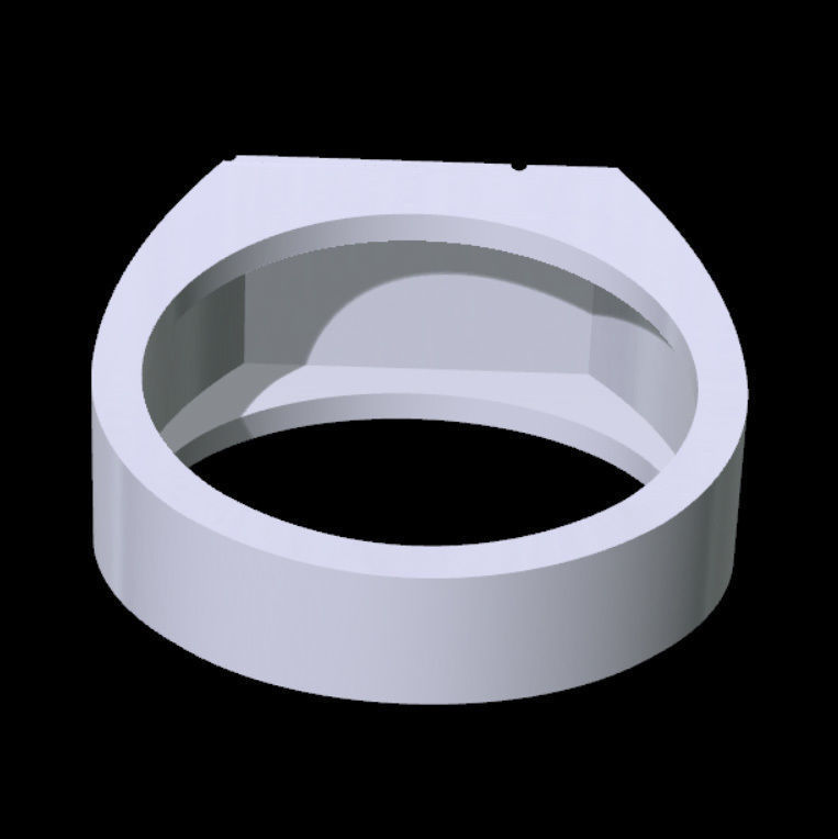 Simple Signet ring 3D print model_6