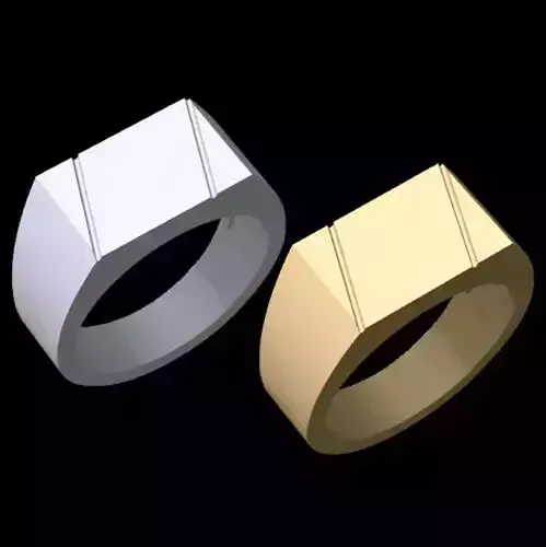 Simple Signet ring 3D print model