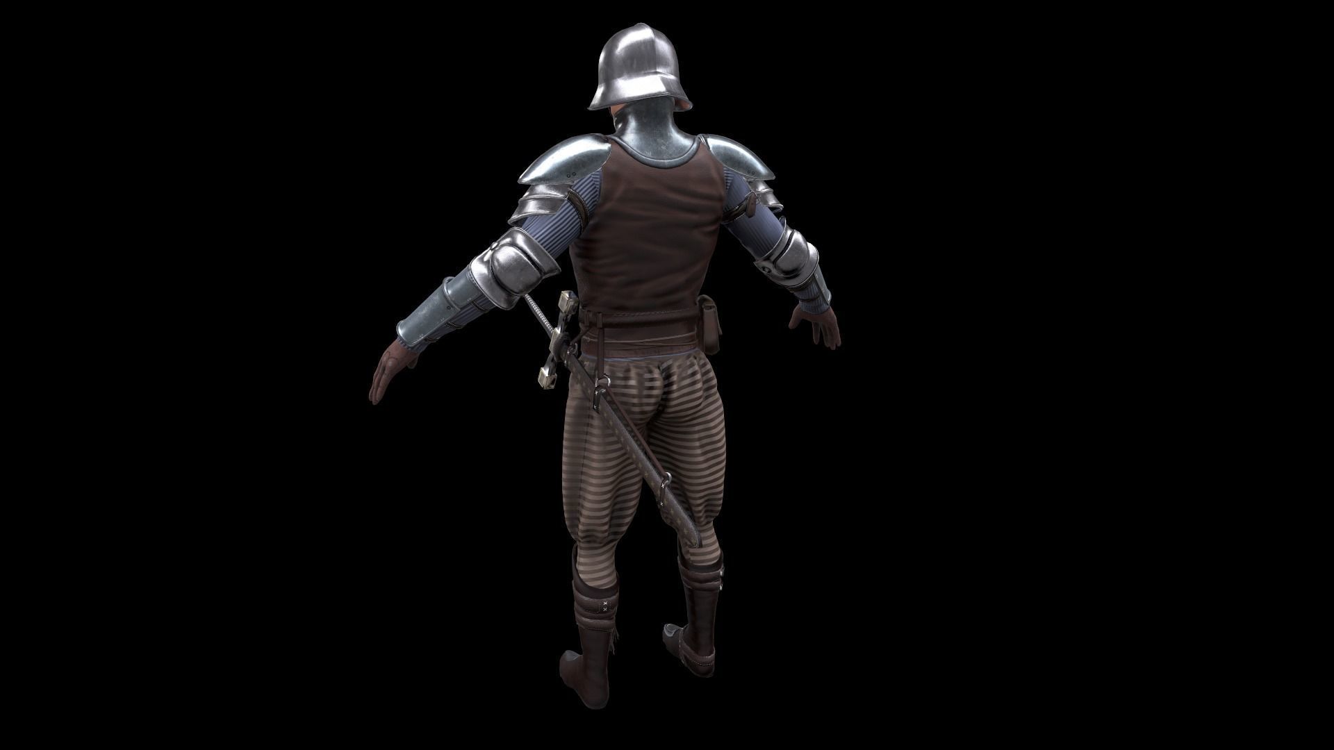 TAB Medieval Knight - 2 Low-poly 3D model_15