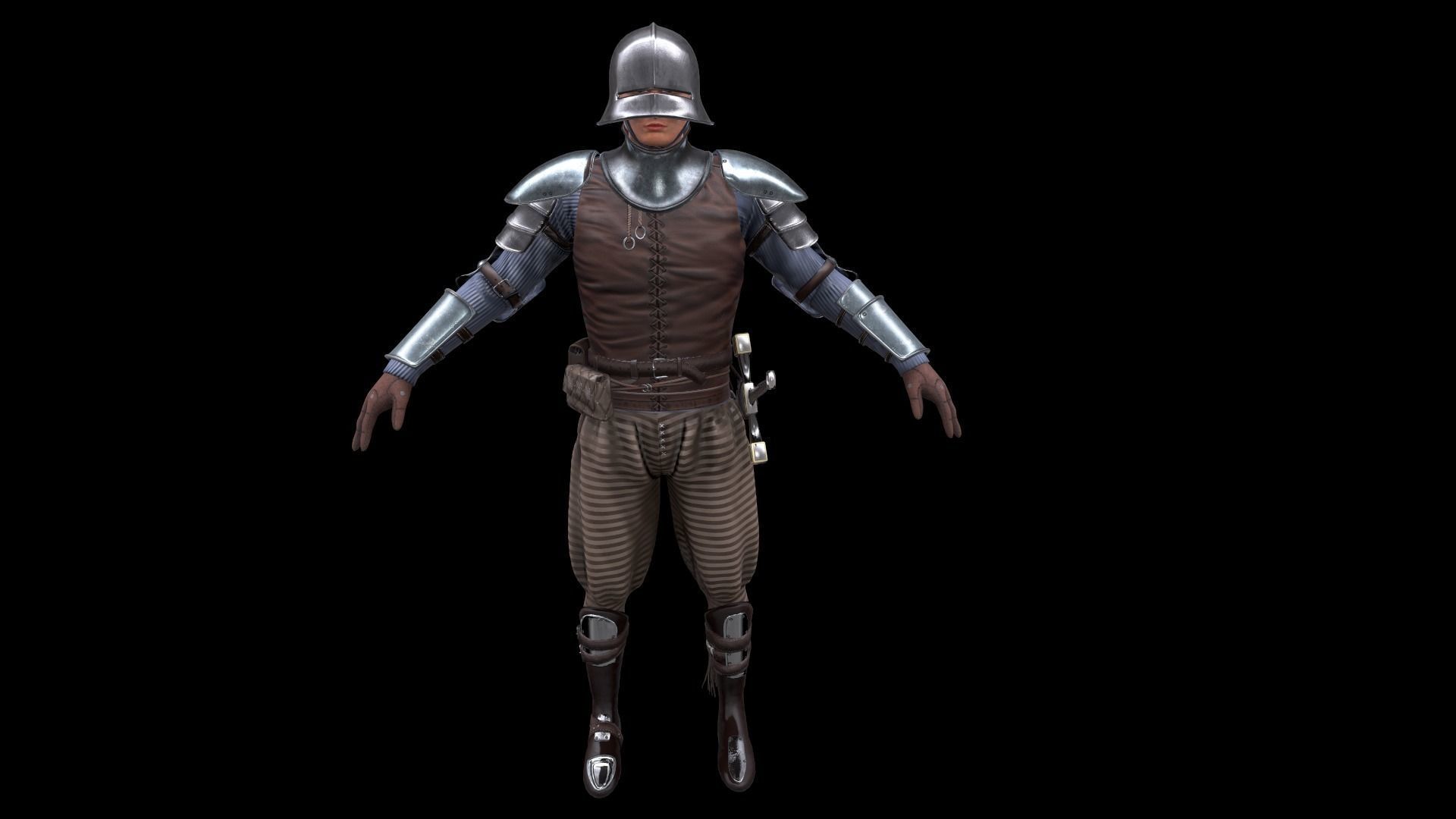 TAB Medieval Knight - 2 Low-poly 3D model_6