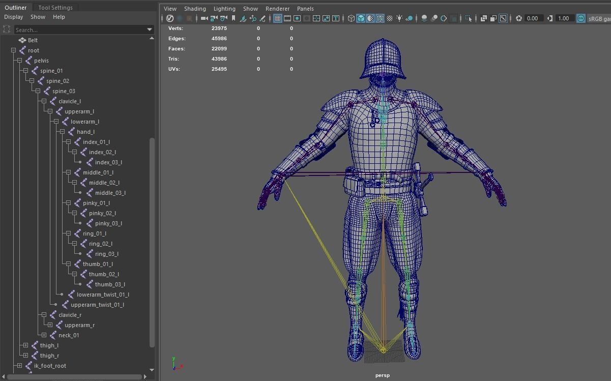 TAB Medieval Knight - 2 Low-poly 3D model_23