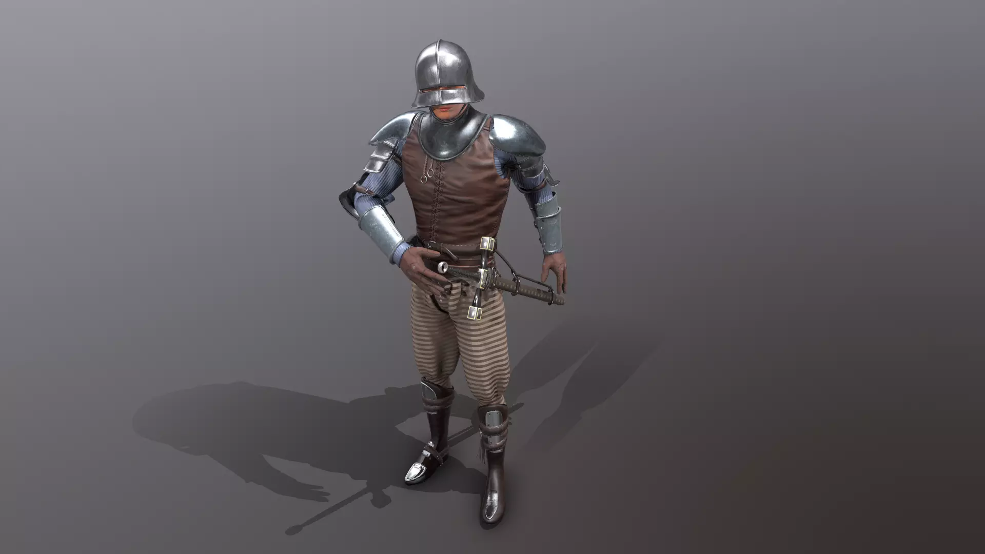 TAB Medieval Knight - 2 Low-poly 3D model_0