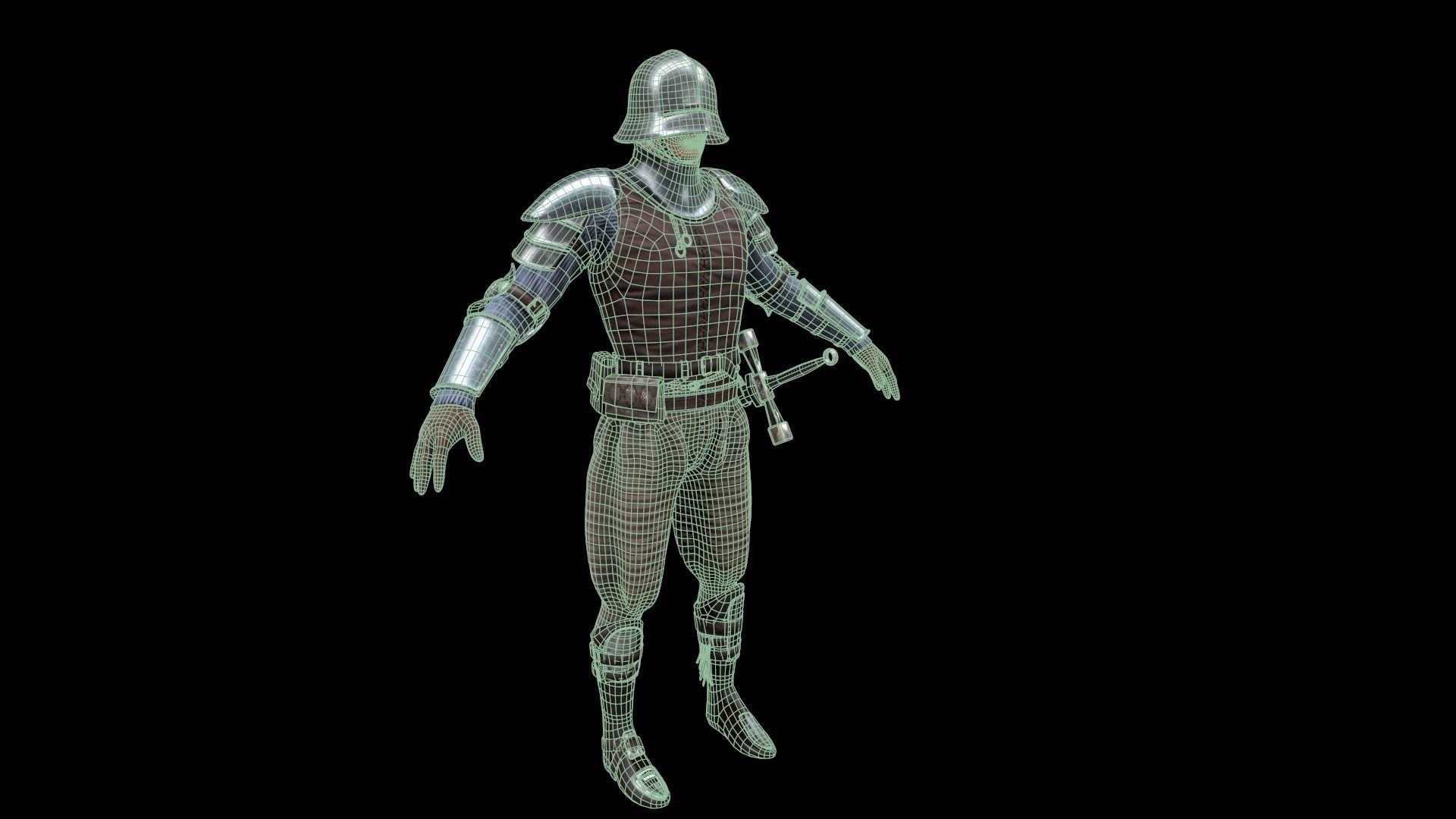 TAB Medieval Knight - 2 Low-poly 3D model_25