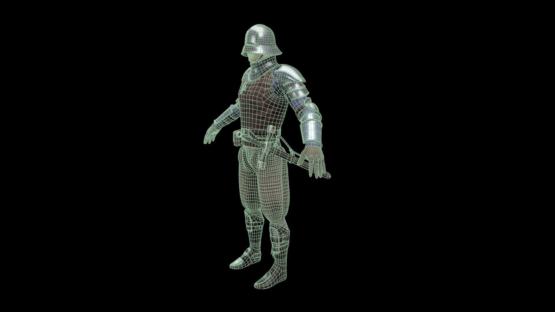 TAB Medieval Knight - 2 Low-poly 3D model_26