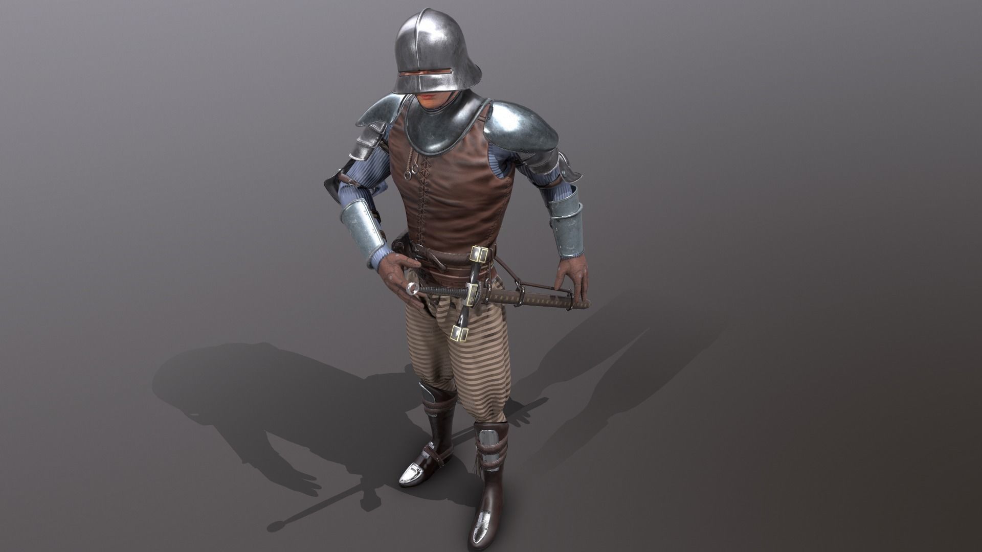 TAB Medieval Knight - 2 Low-poly 3D model_3