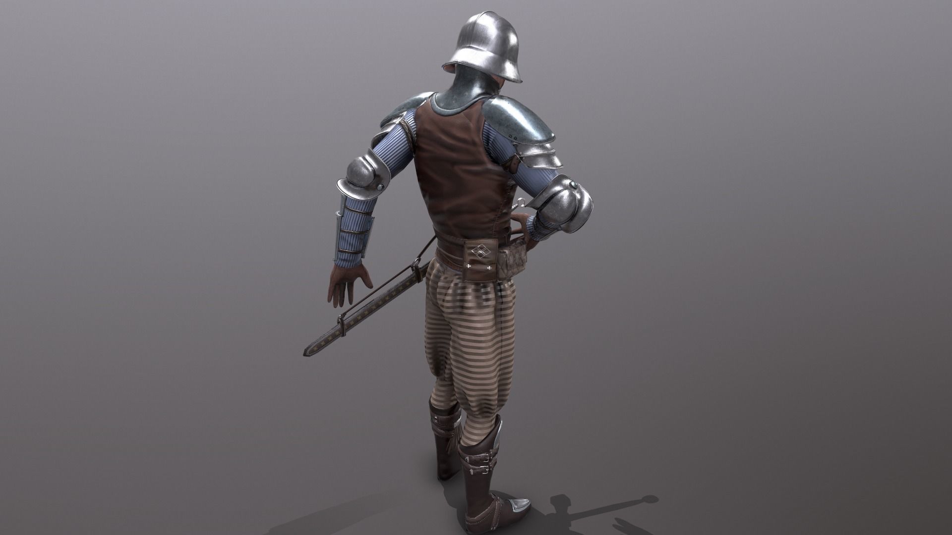 TAB Medieval Knight - 2 Low-poly 3D model_4