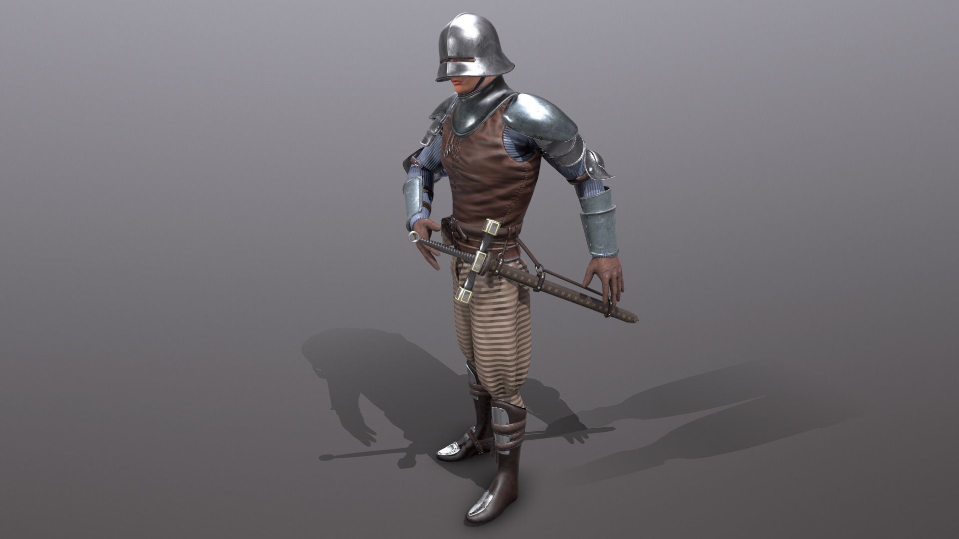 TAB Medieval Knight - 2 Low-poly 3D model_5
