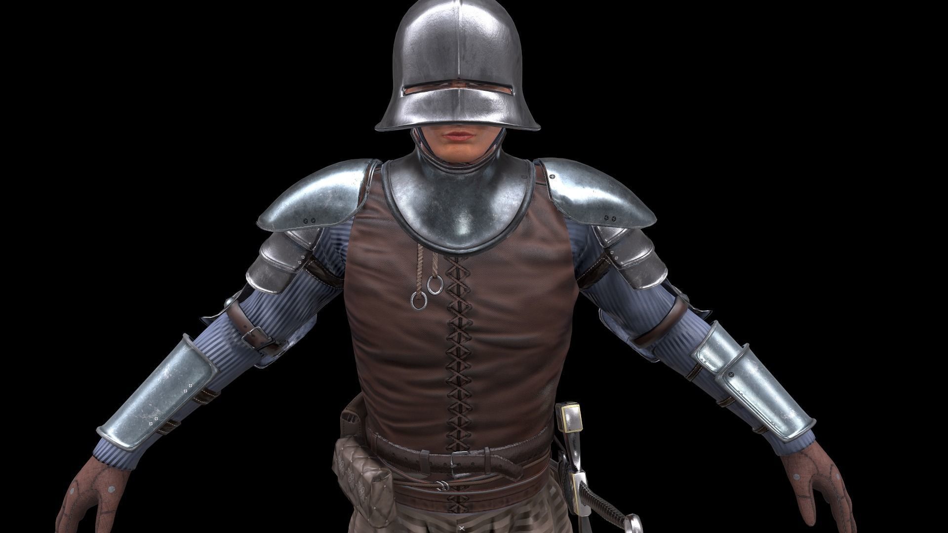 TAB Medieval Knight - 2 Low-poly 3D model_7