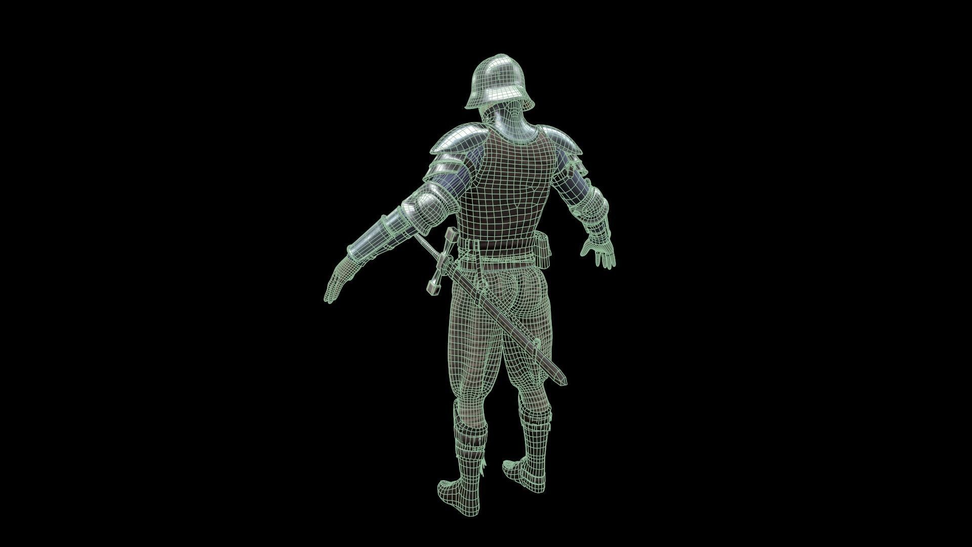 TAB Medieval Knight - 2 Low-poly 3D model_27