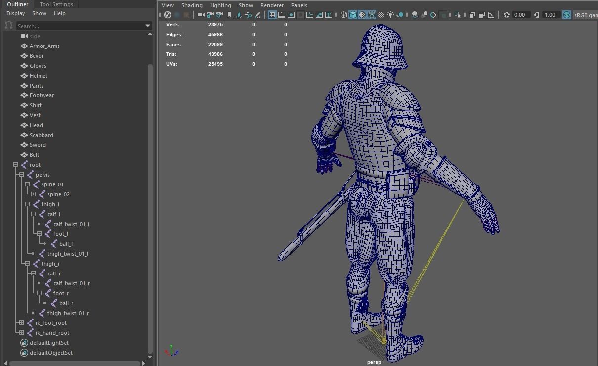TAB Medieval Knight - 2 Low-poly 3D model_24