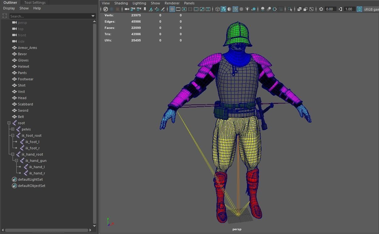 TAB Medieval Knight - 2 Low-poly 3D model_22