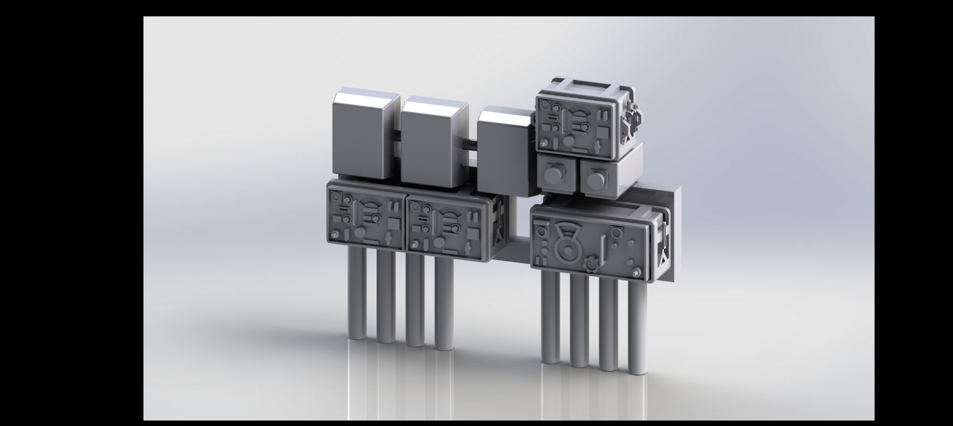 WW2 German Bunker and Command diorama parts 3D print model_1