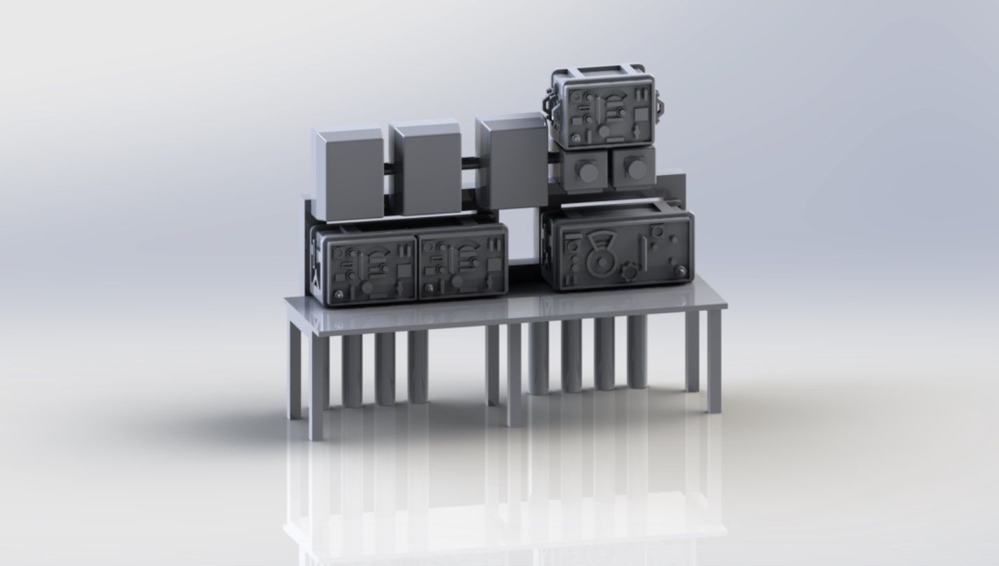 WW2 German Bunker and Command diorama parts 3D print model_2