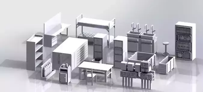 WW2 German Bunker and Command diorama parts