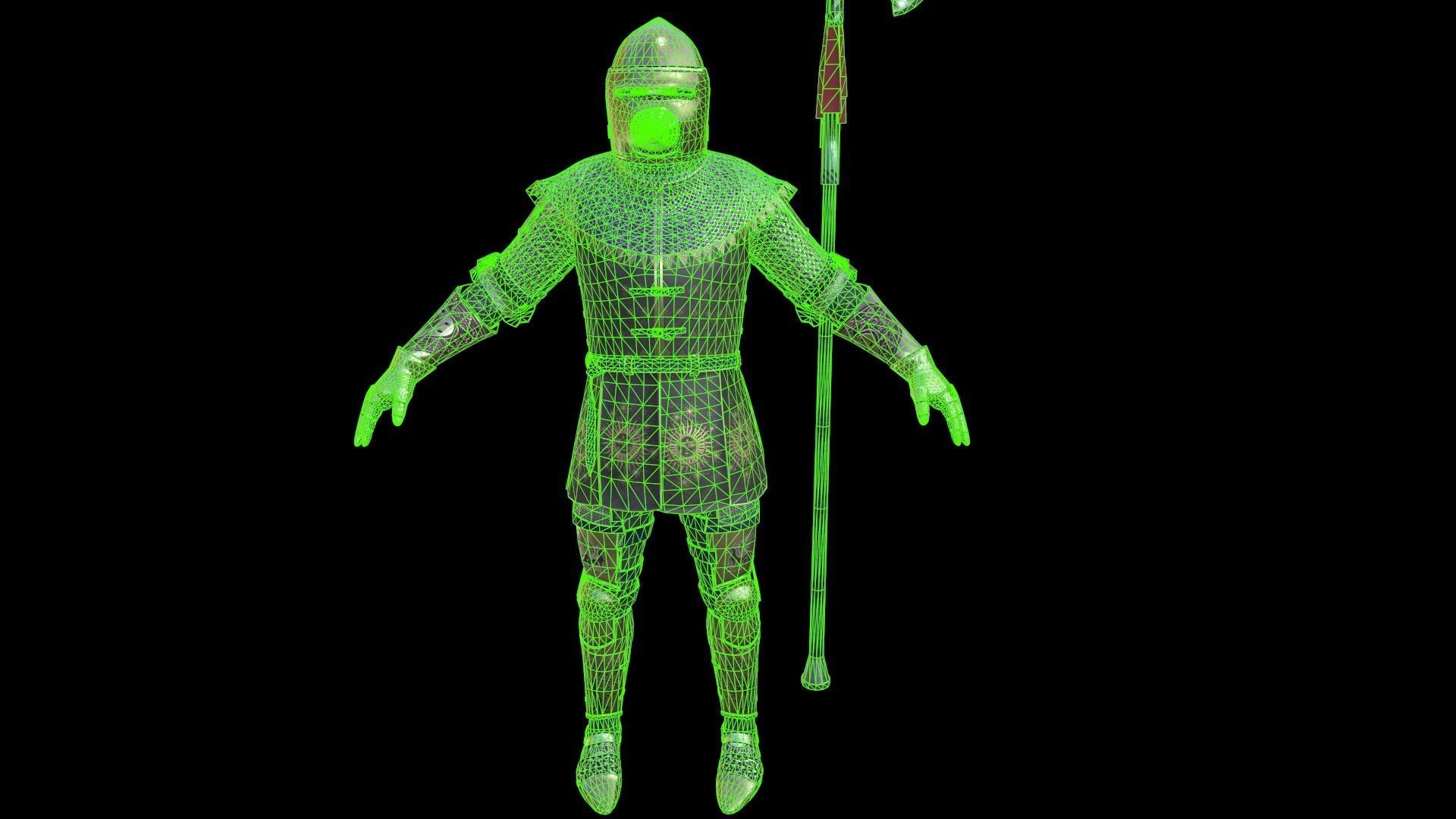 TAB Medieval Knight - 3 Low-poly 3D model_26