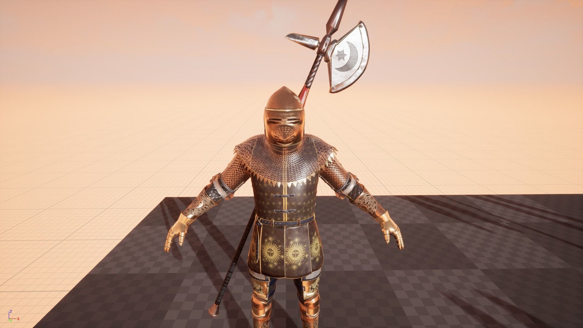 TAB Medieval Knight - 3 Low-poly 3D model_19