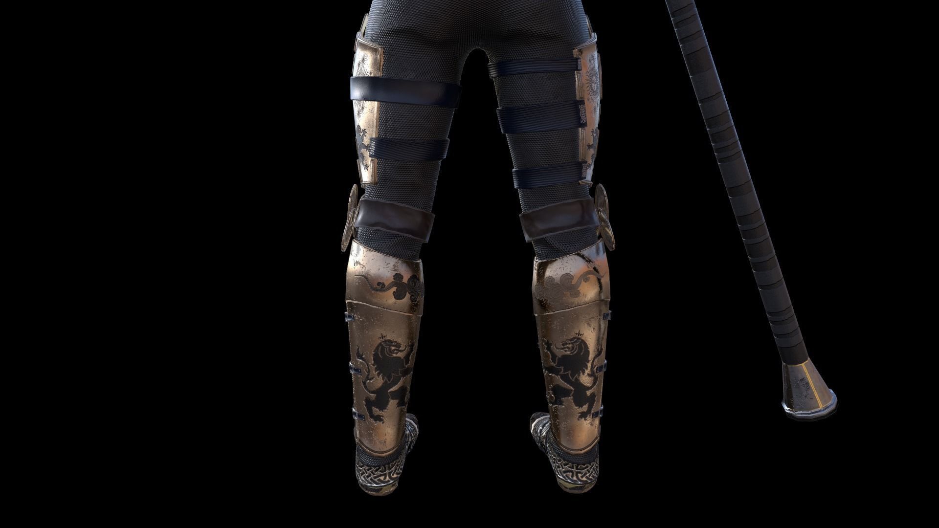 TAB Medieval Knight - 3 Low-poly 3D model_14