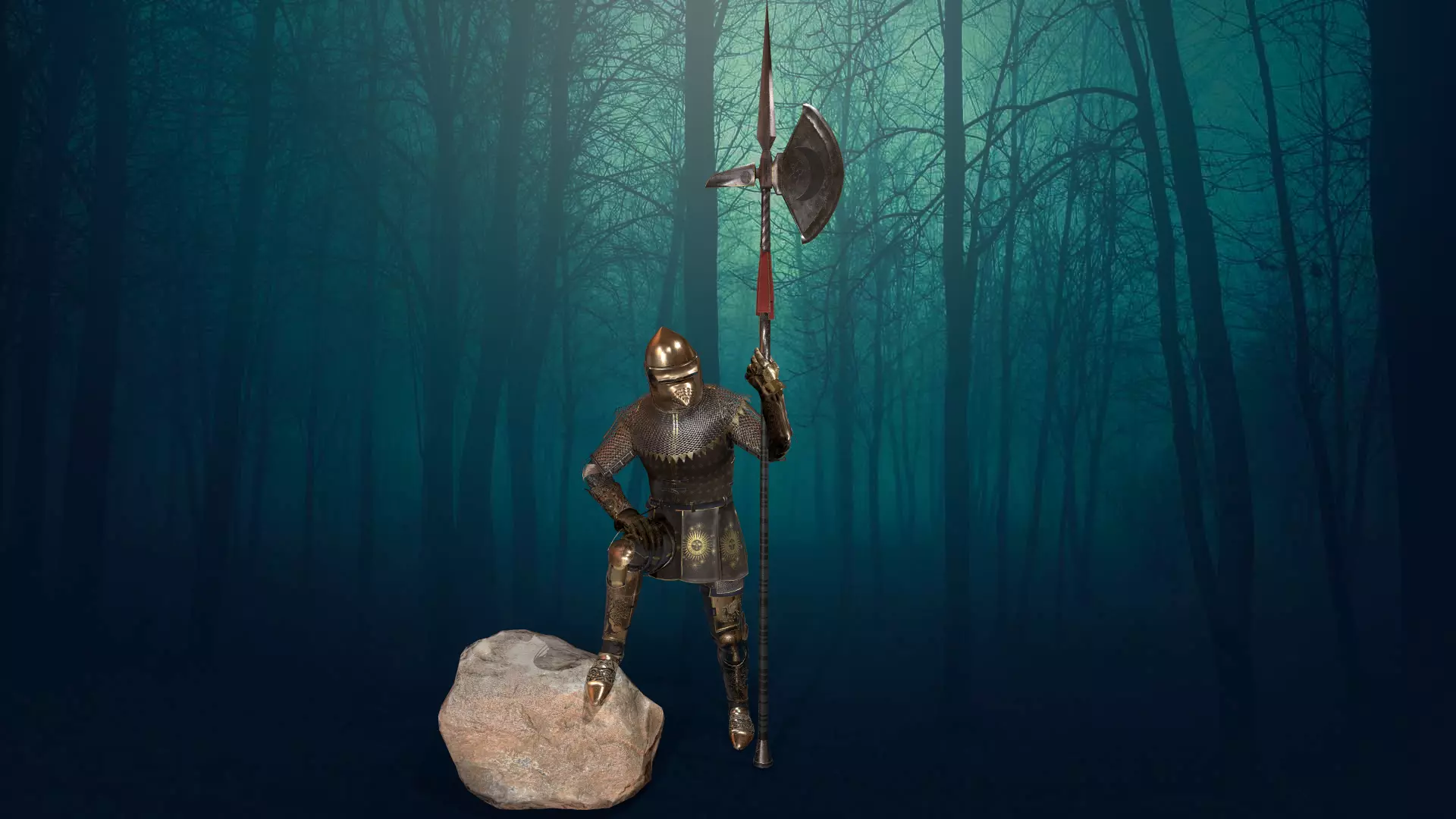 TAB Medieval Knight - 3 Low-poly 3D model_0