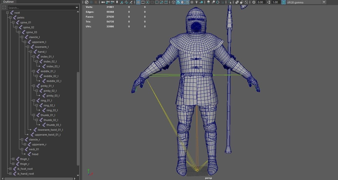 TAB Medieval Knight - 3 Low-poly 3D model_24