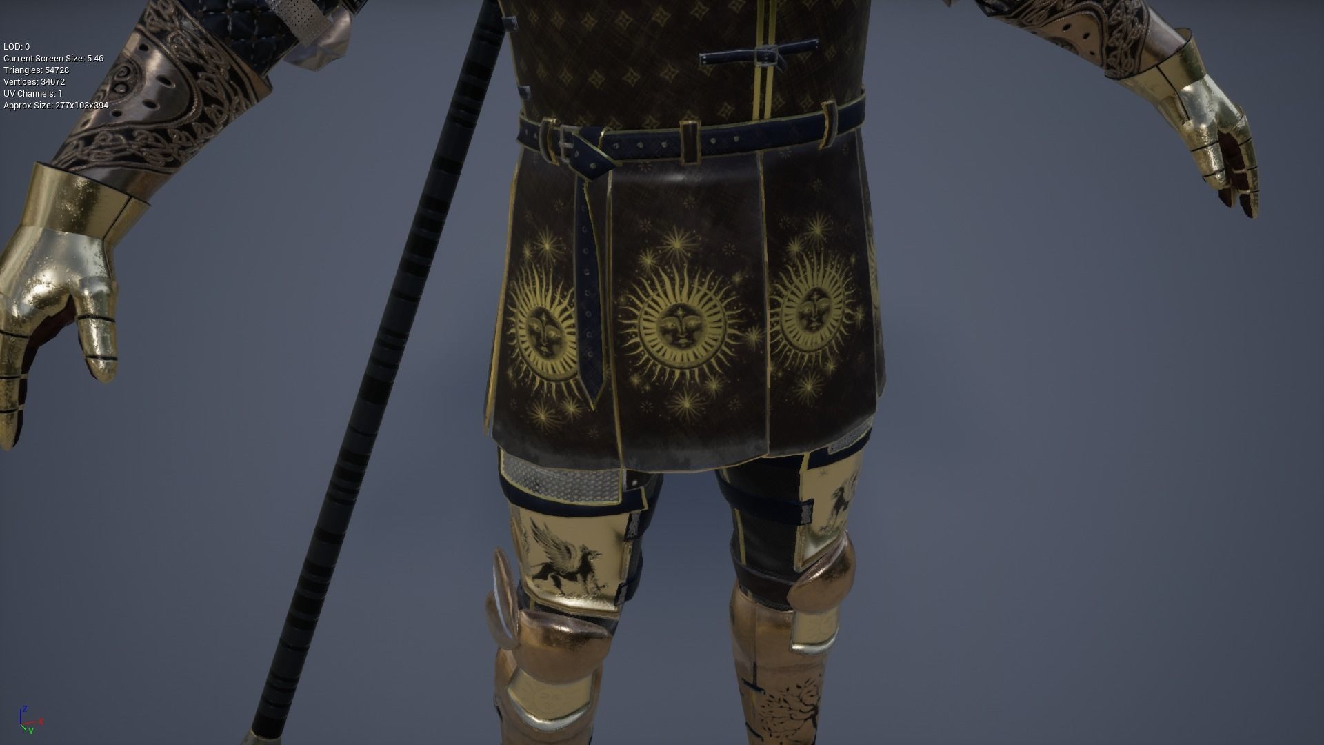 TAB Medieval Knight - 3 Low-poly 3D model_21