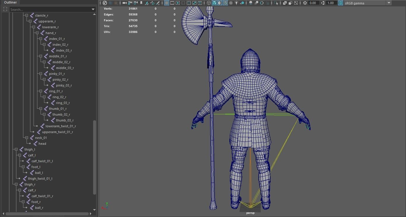 TAB Medieval Knight - 3 Low-poly 3D model_25
