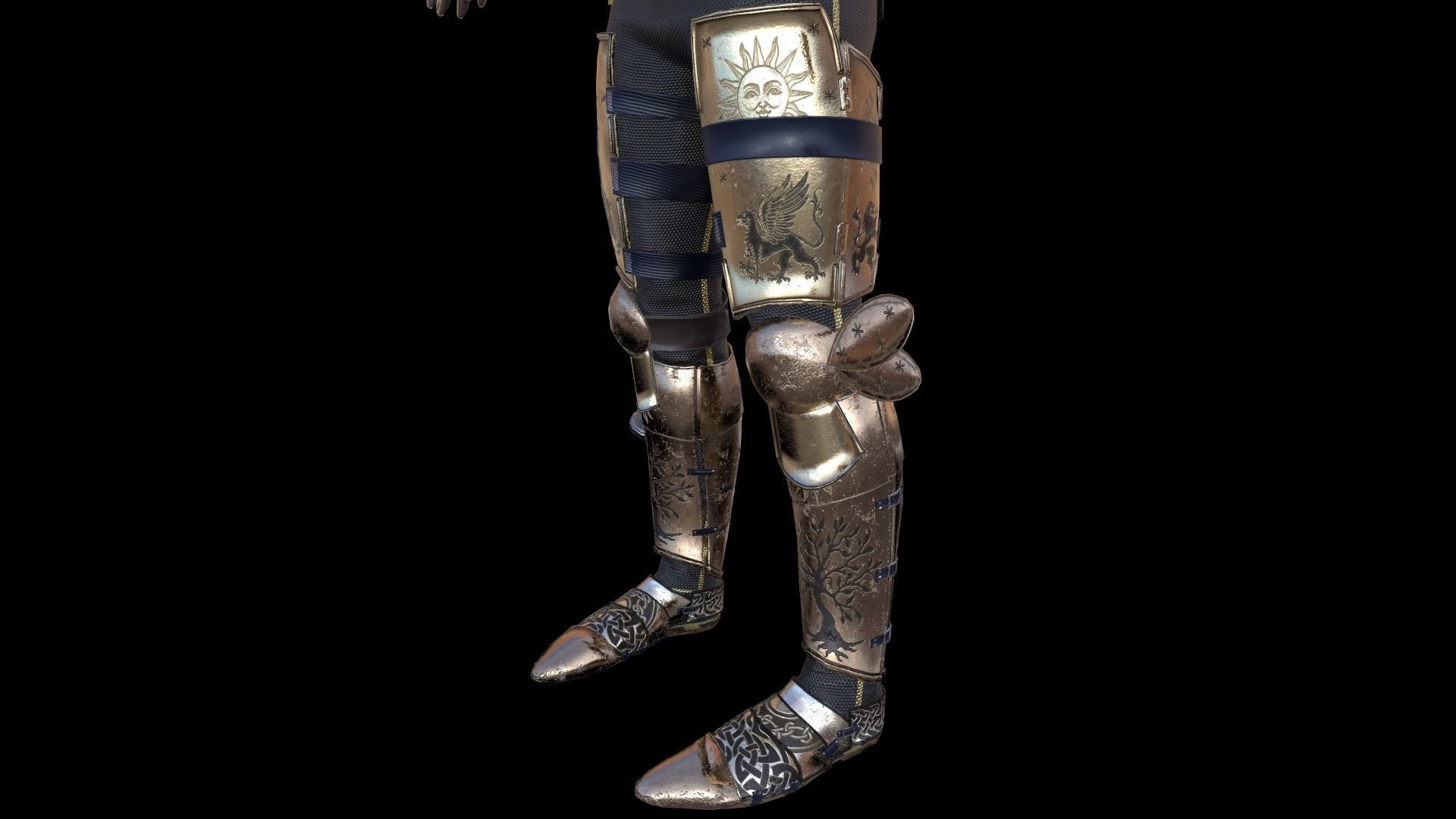 TAB Medieval Knight - 3 Low-poly 3D model_13