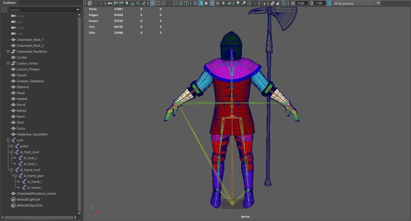 TAB Medieval Knight - 3 Low-poly 3D model_23