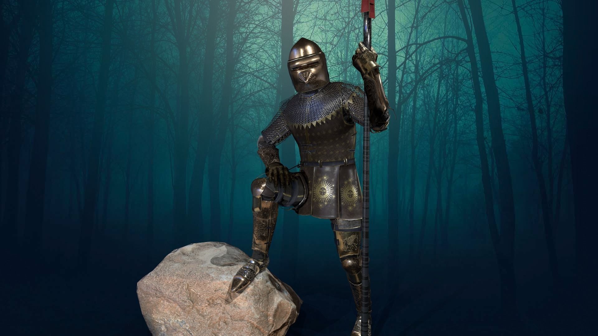 TAB Medieval Knight - 3 Low-poly 3D model_3