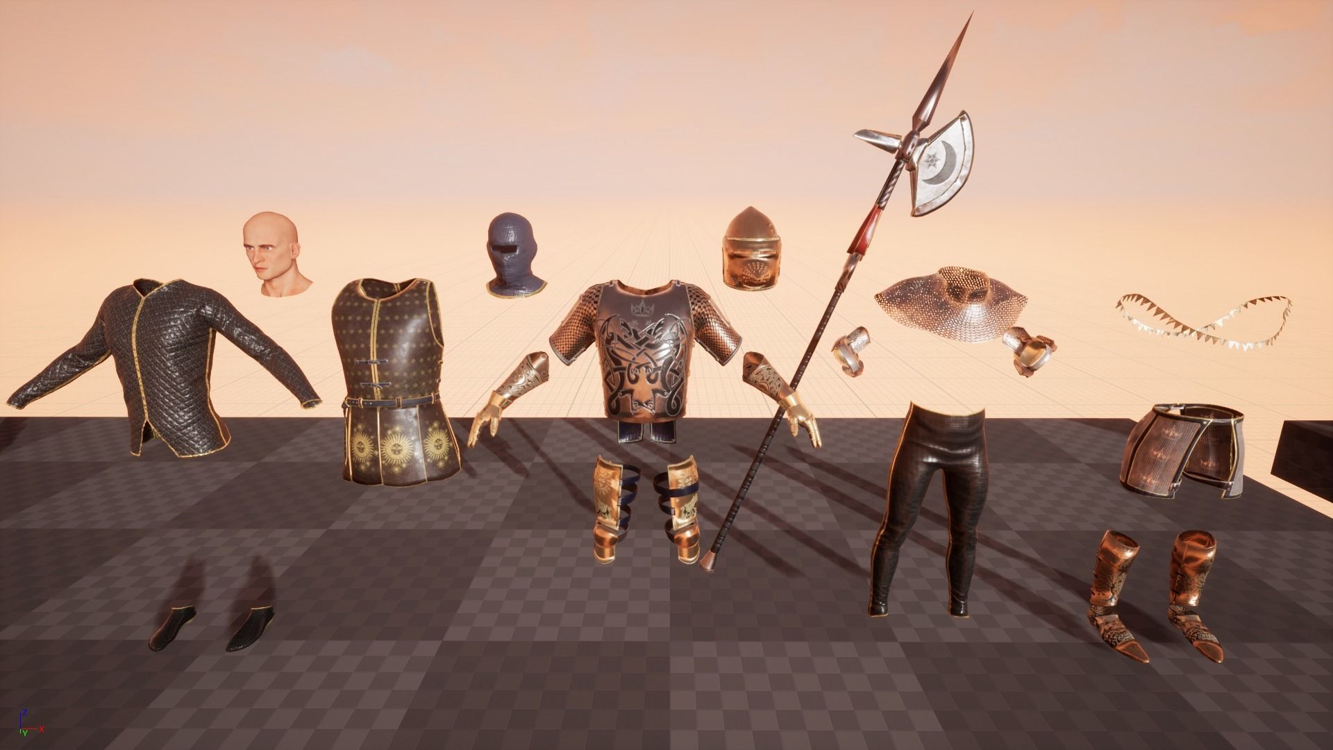 TAB Medieval Knight - 3 Low-poly 3D model_18