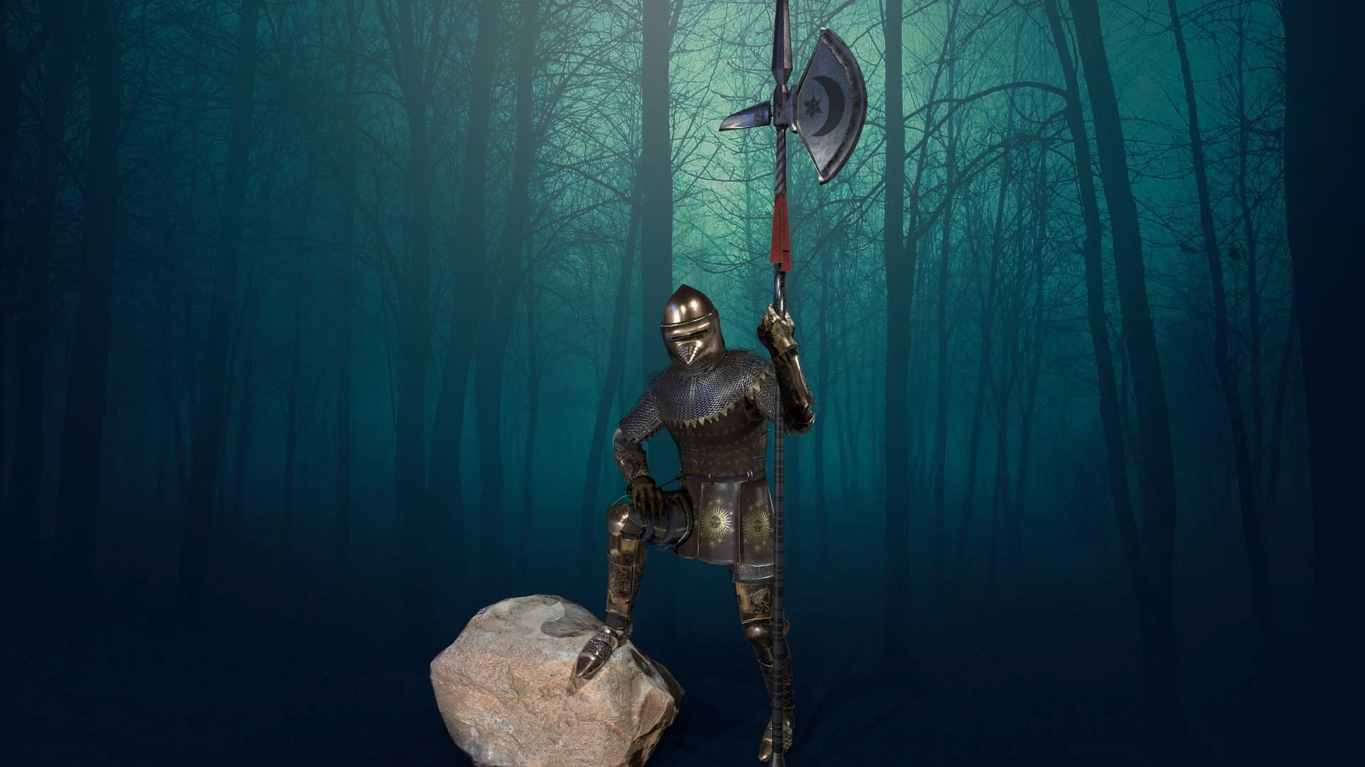 TAB Medieval Knight - 3 Low-poly 3D model_4