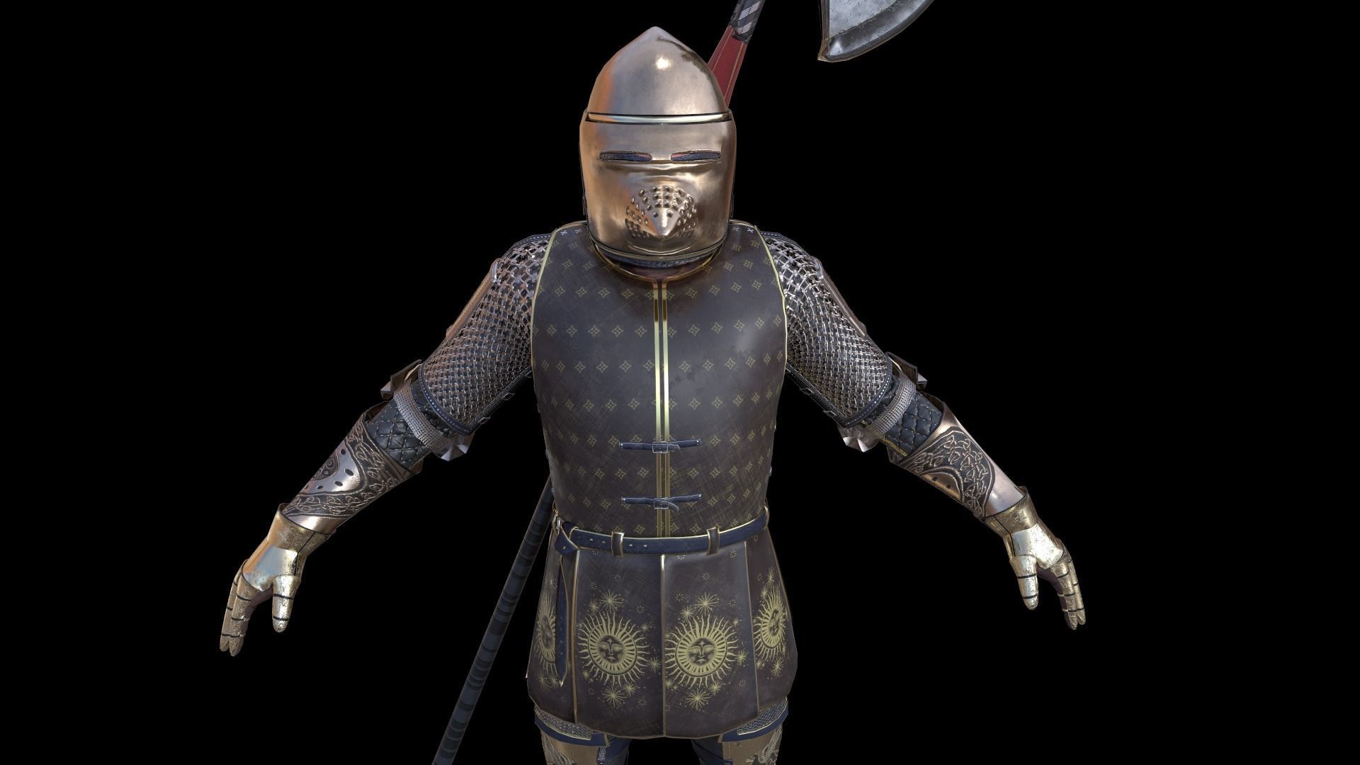 TAB Medieval Knight - 3 Low-poly 3D model_7
