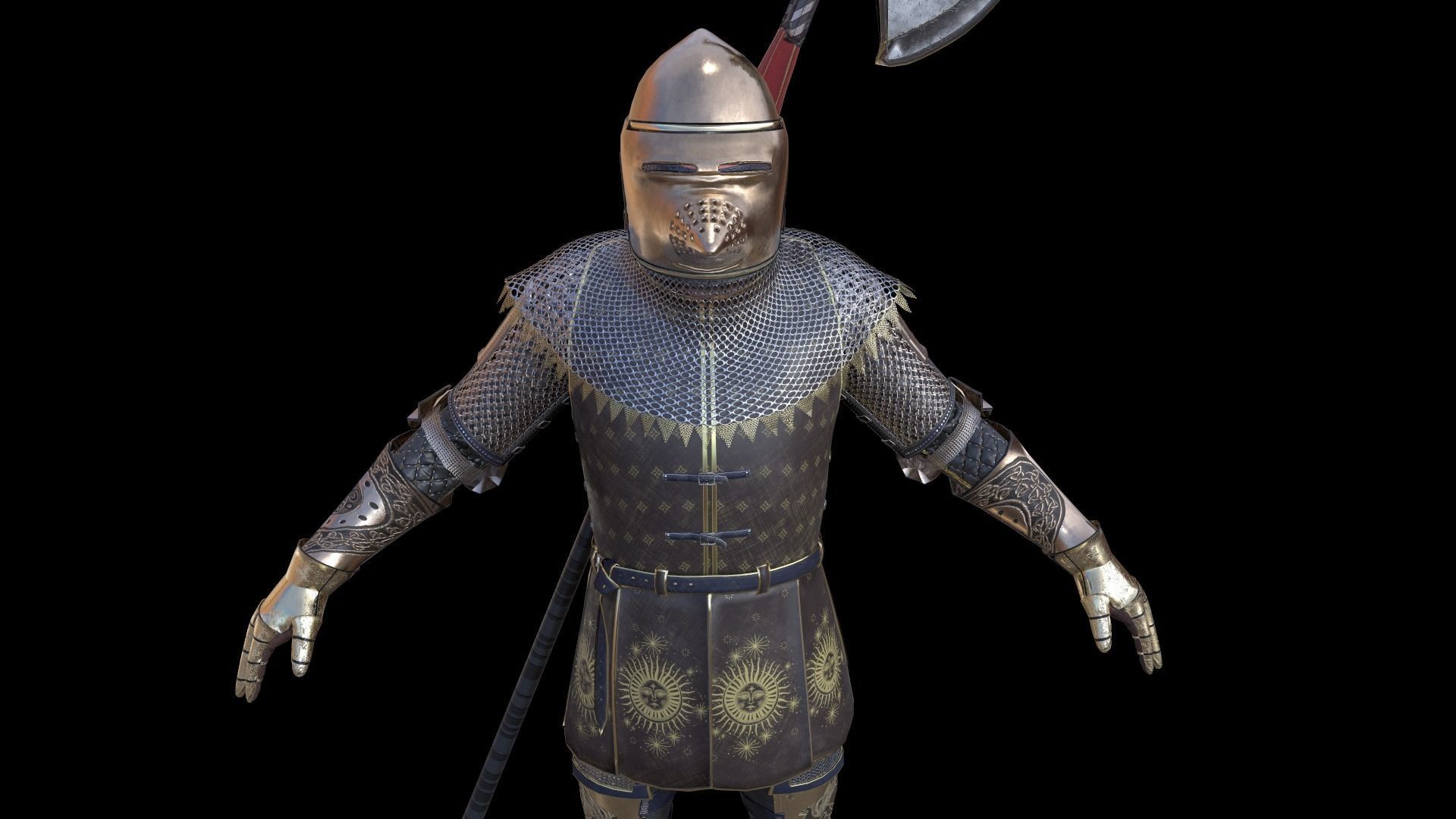TAB Medieval Knight - 3 Low-poly 3D model_6