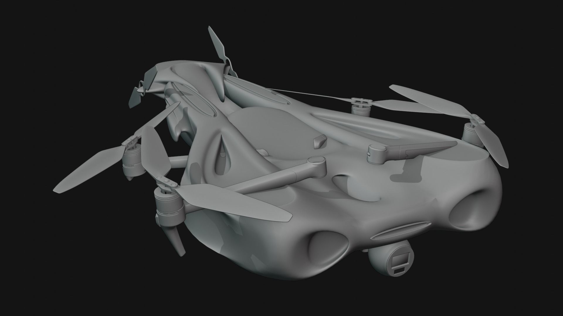 sci fi drone  3D model_5