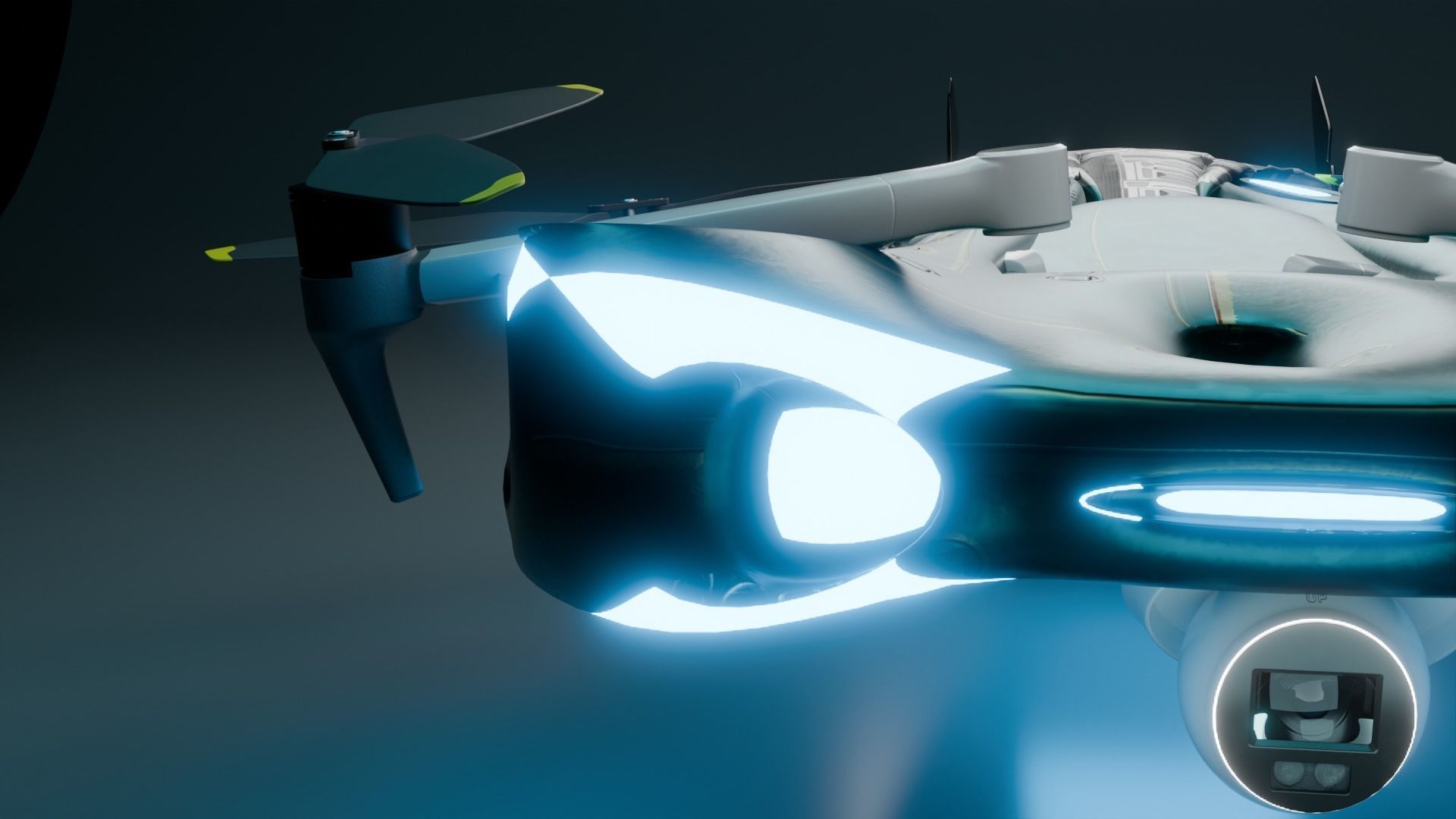 sci fi drone  3D model_4